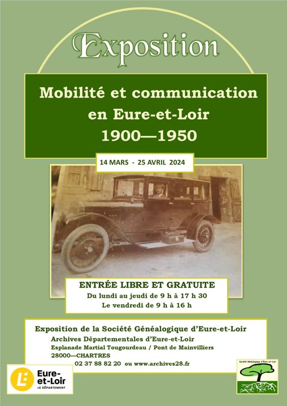 Exposition : « Mobilité et communication en Eure-et-Loir, 1900-1950 »