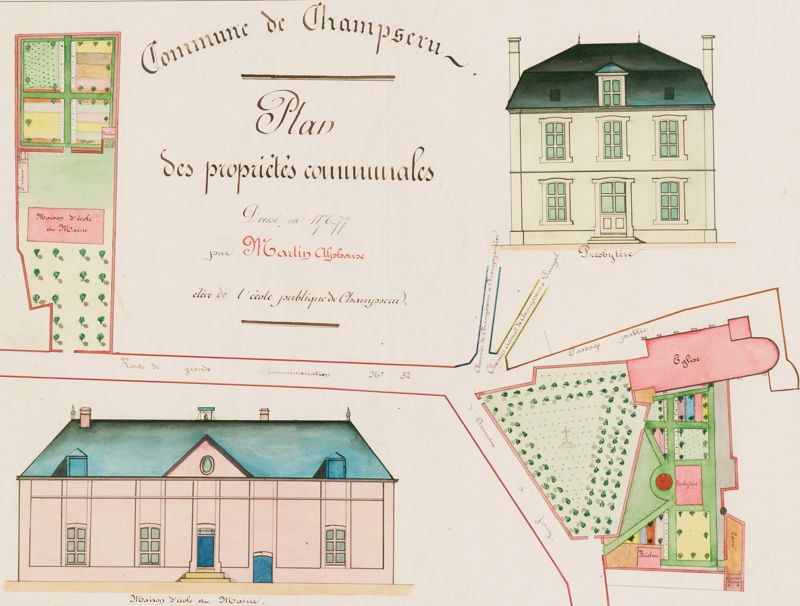 5 Fi 58 : plan des propriétés communales de Champseru